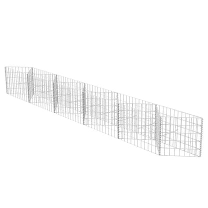 Gabion Basket Galvanised Steel - Silver - 300×30×50cm