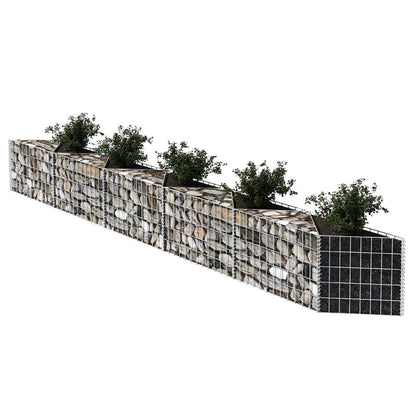 Gabion Basket Galvanised Steel - Silver - 300×30×50cm