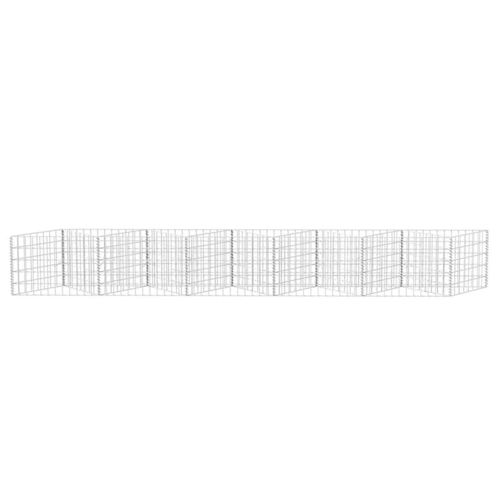 Gabion Basket Galvanised Steel - Silver - 300×30×50cm