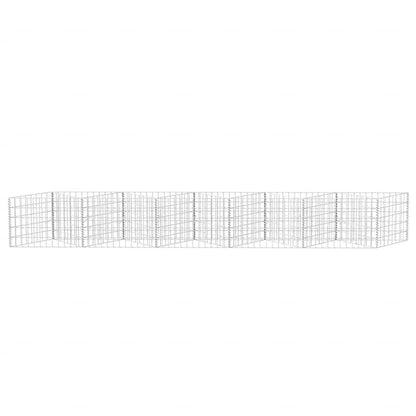 Gabion Basket Galvanised Steel - Silver - 300×30×50cm