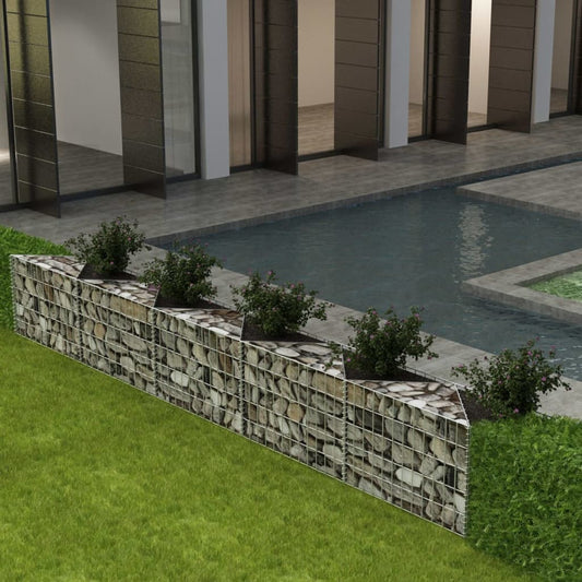Gabion Basket Galvanised Steel - Silver - 300×30×50cm