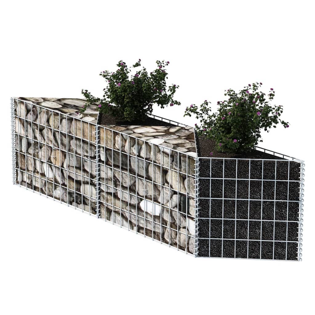 Gabion Basket Galvanised Steel -- Silver