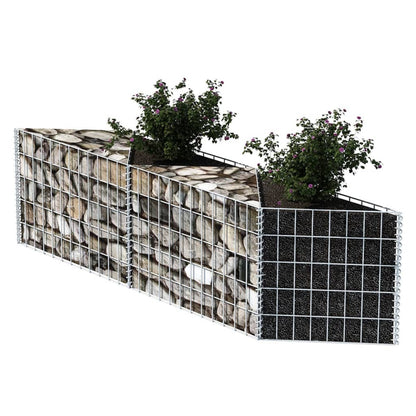 Gabion Basket Galvanised Steel -- Silver