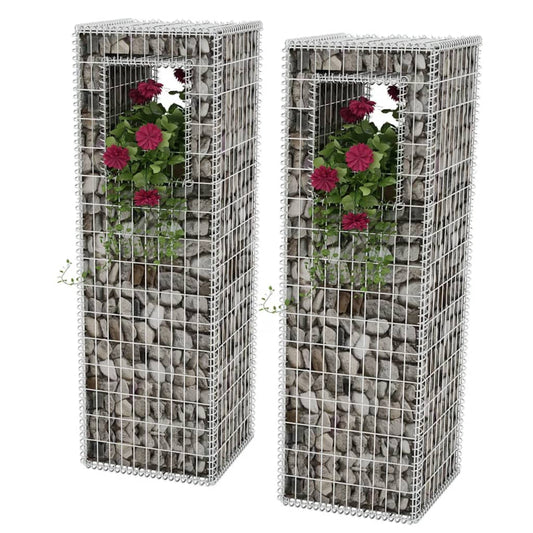 Gabion Basket Posts/Planters 2 pcs - Steel