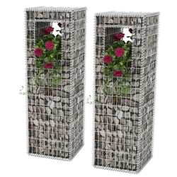 Gabion Basket Posts/Planters 2 pcs - Steel