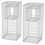 Gabion Basket Posts/Planters 2 pcs Steel