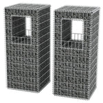 Gabion Basket Posts/Planters 2 pcs Steel