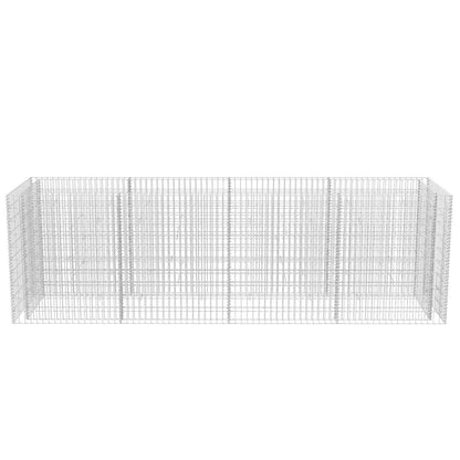 Gabion Planter Steel Silver - 360×90×100cm