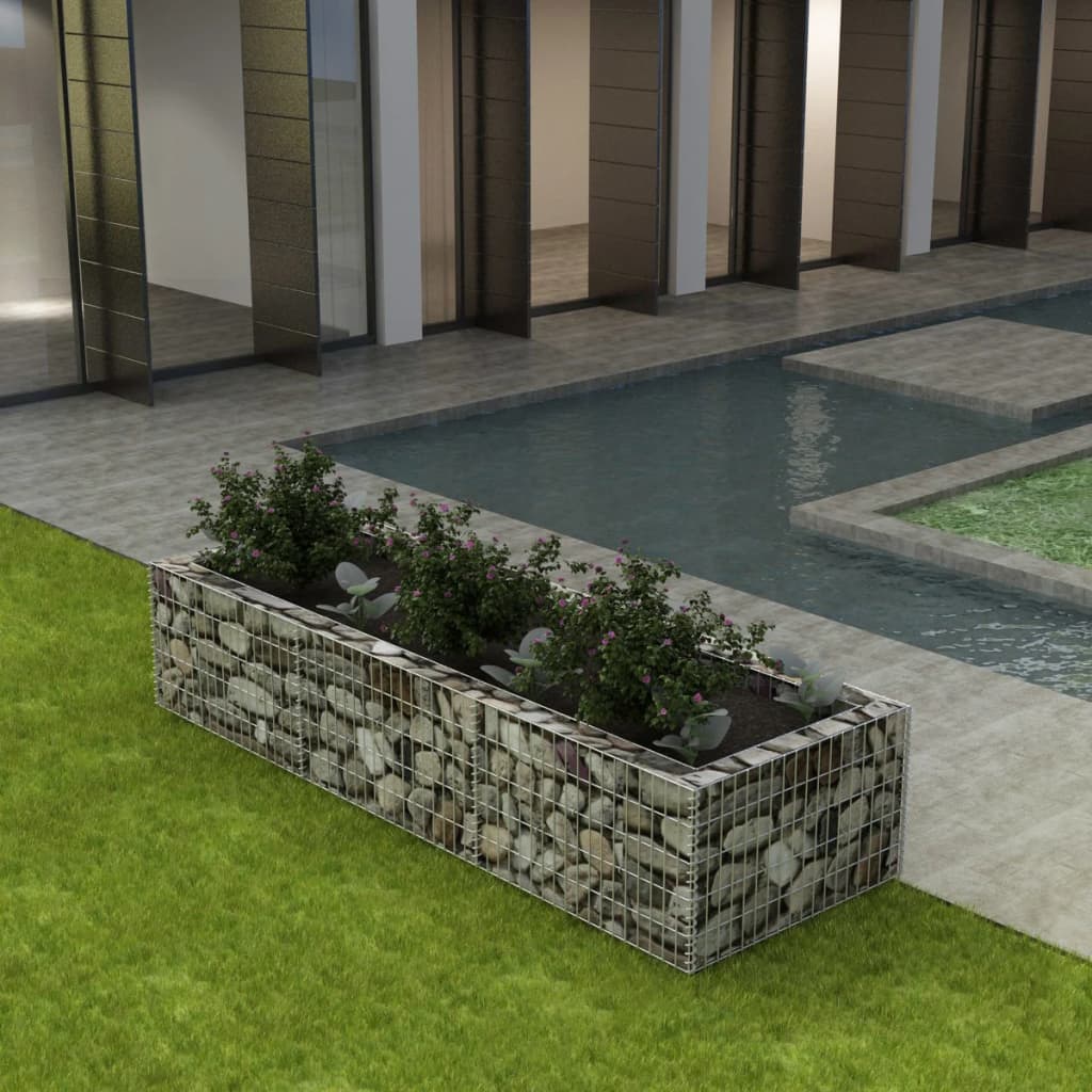 Gabion Planter Steel {Silver}