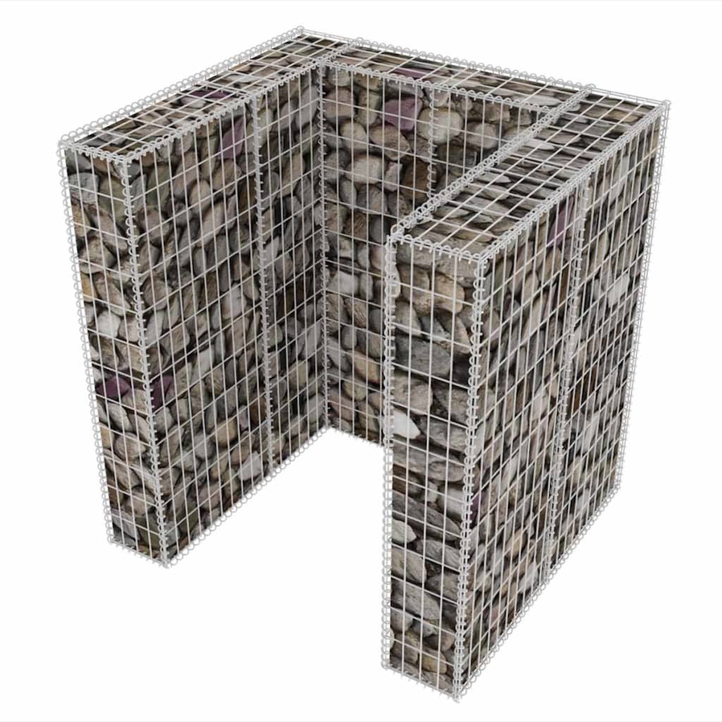 Gabion Single Wheelie Bin Surround Steel S