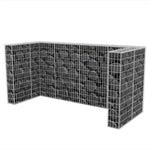 Gabion Triple Wheelie Bin Surround Steel L