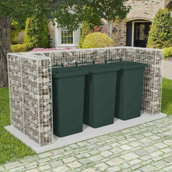 Gabion Triple Wheelie Bin Surround Steel L