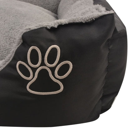 Dog Bed with Padded Cushion Size M Black