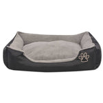 Dog Bed with Padded Cushion Size XL Black