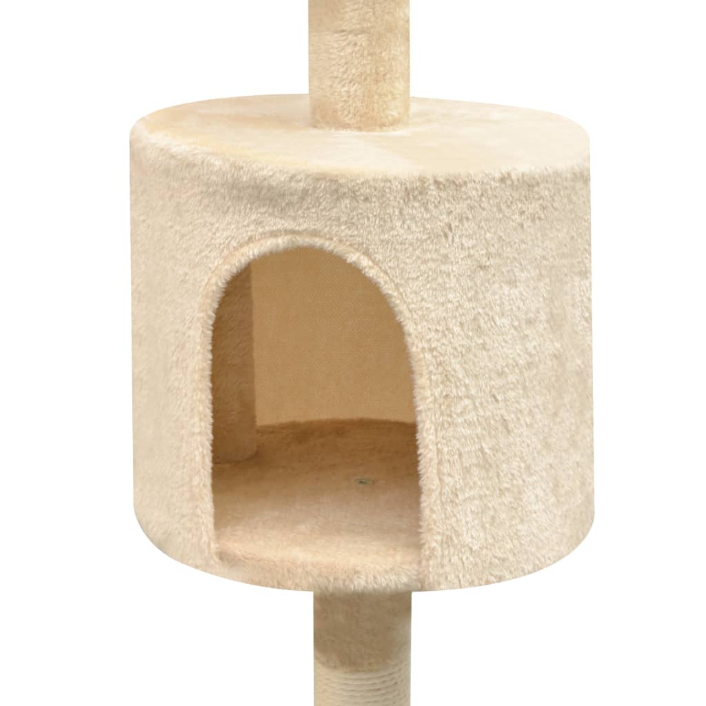 Cat Tree with Sisal Scratching Posts 125 cm Beige - 96×35×125cm