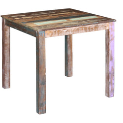 Solid Reclaimed Wood Dining Table 80x82x76cm Farmhouse Style