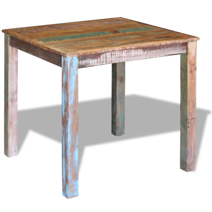 Solid Reclaimed Wood Dining Table 80x82x76cm Farmhouse Style