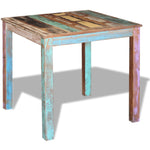 Solid Reclaimed Wood Dining Table 80x82x76cm Farmhouse Style