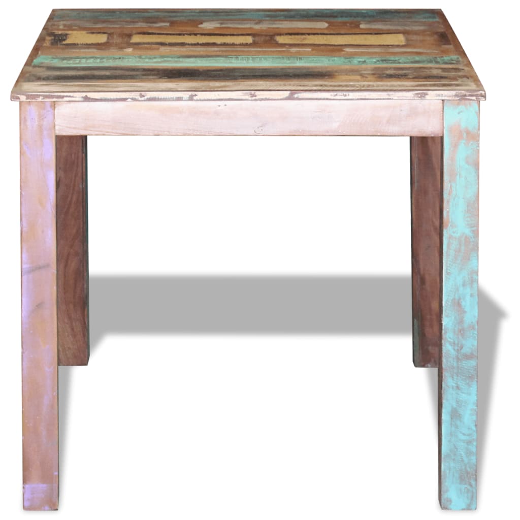 Solid Reclaimed Wood Dining Table 80x82x76cm Farmhouse Style