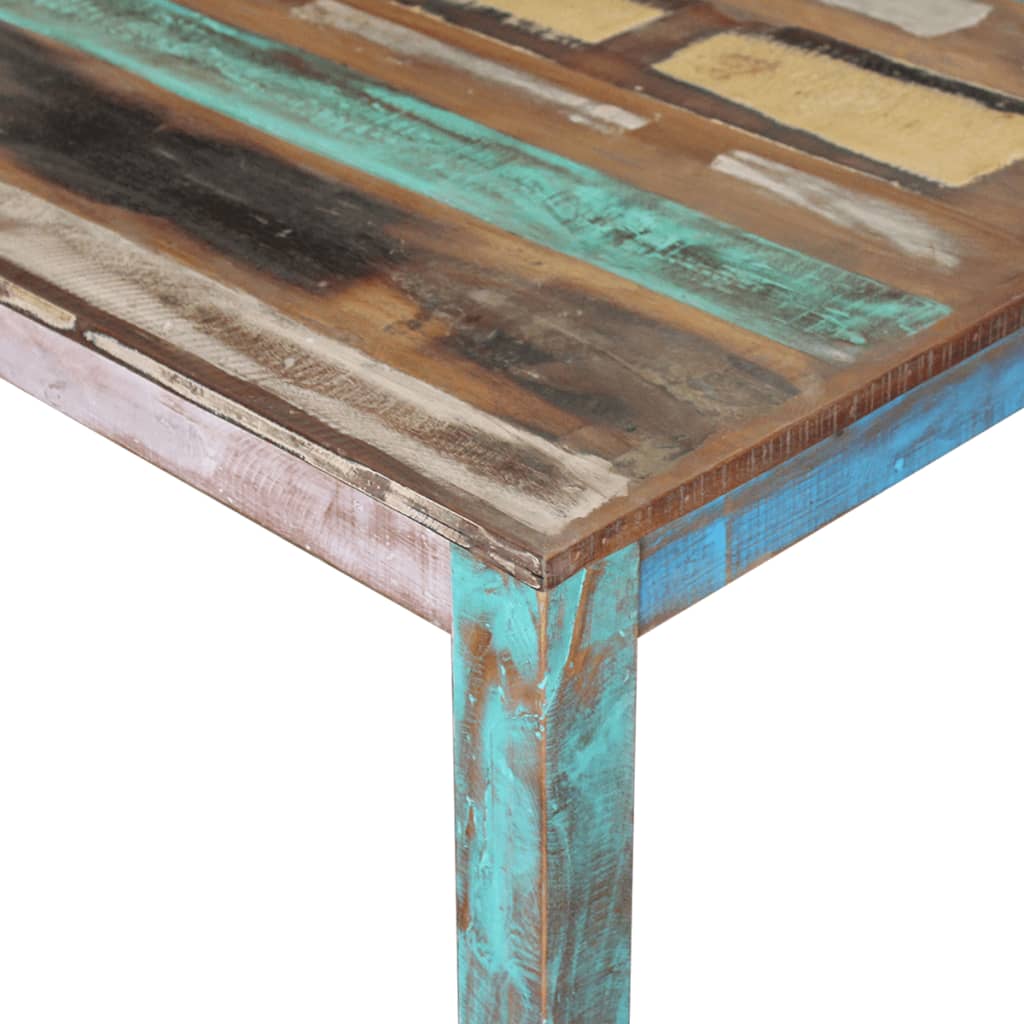 Solid Reclaimed Wood Dining Table 80x82x76cm Farmhouse Style