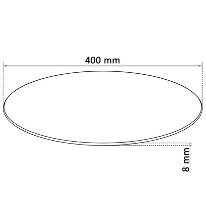 Table Top Tempered Glass Round 400 mm