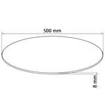 Table Top Tempered Glass Round 500 mm