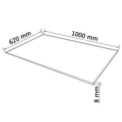 Table Top Tempered  Glass Rectangular