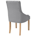 Dining Chairs 2 pcs Light Grey Fabric