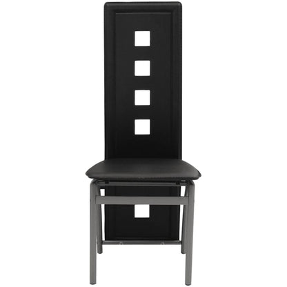 Dining Chairs 2 pcs Black Faux Leather - 43×55.5×108cm