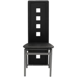 Dining Chairs 2 pcs Black Faux Leather