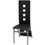 Dining Chairs 4 pcs Black Leather