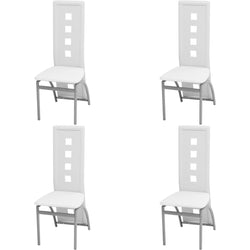 Dining Chairs 4 pcs White Faux Leather