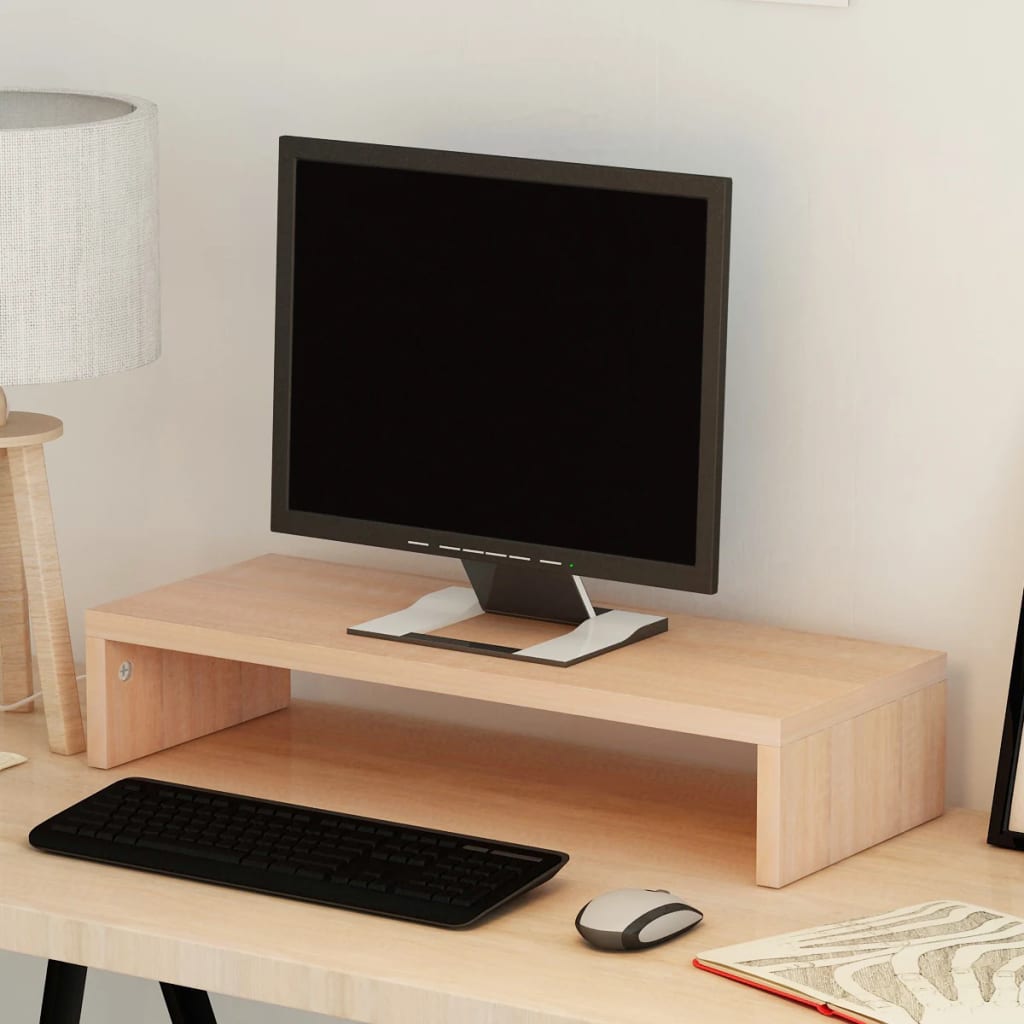 Monitor Stand Chipboard Beige - 60×23.5×12cm