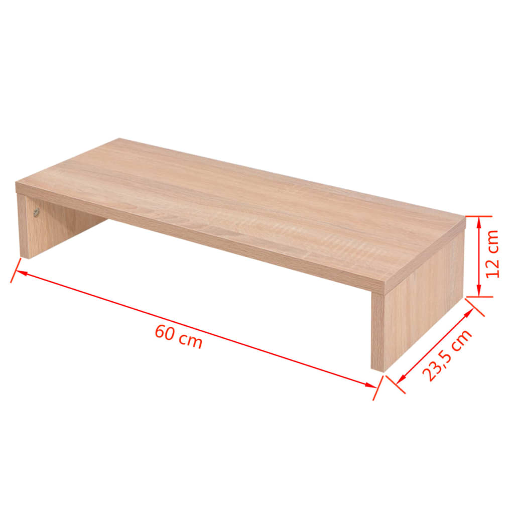 Monitor Stand Chipboard Beige - 60×23.5×12cm