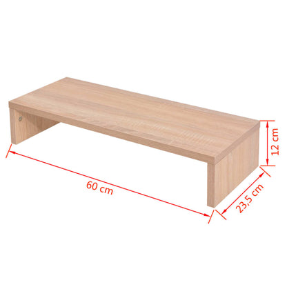 Monitor Stand Chipboard Beige - 60×23.5×12cm