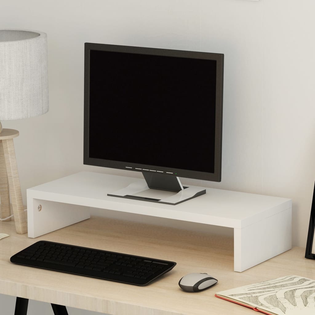 Monitor Stand Chipboard White - 60×23.5×12cm