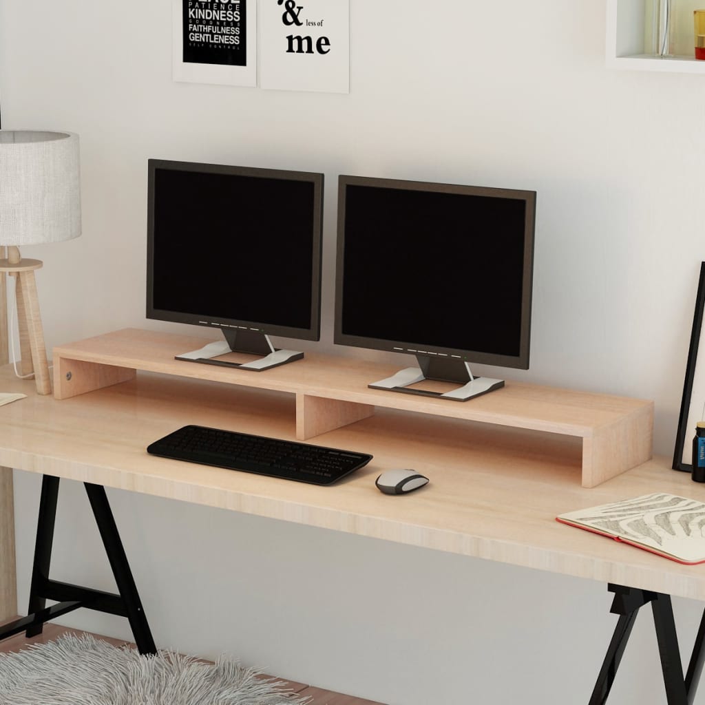 Monitor Stand Chipboard Beige - 110×23.5×9cm