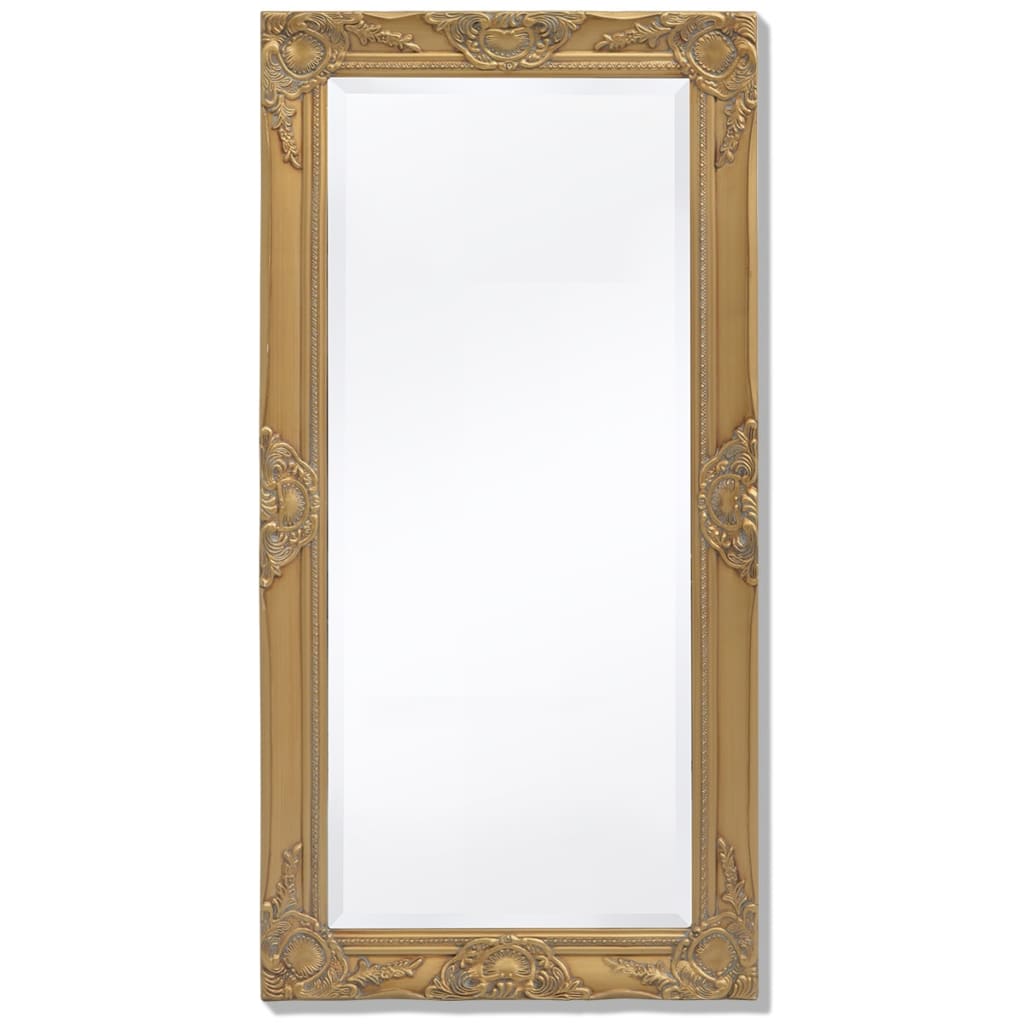 Wall Mirror Baroque Style Gold - 100×50cm