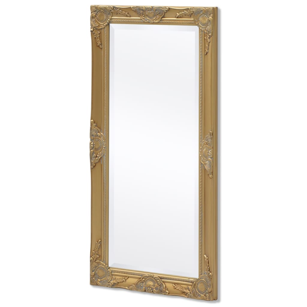 Wall Mirror Baroque Style Gold - 100×50cm