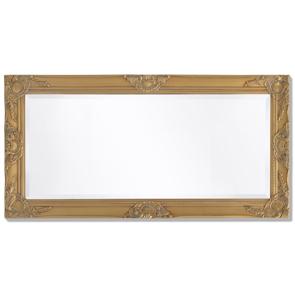 Wall Mirror Baroque Style Gold - 100×50cm