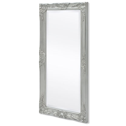 Wall Mirror Baroque Style Silver - 100×50cm