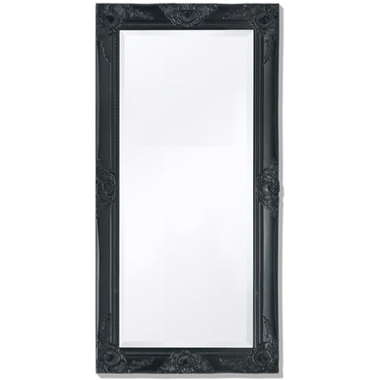 Wall Mirror Baroque Style Black - 100×50cm
