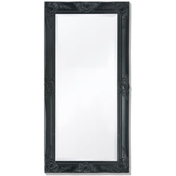 Wall Mirror  Baroque Style Black