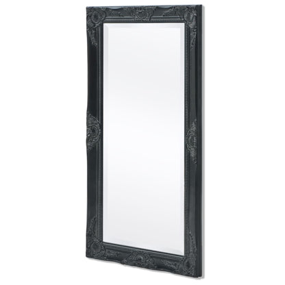 Wall Mirror Baroque Style Black - 100×50cm