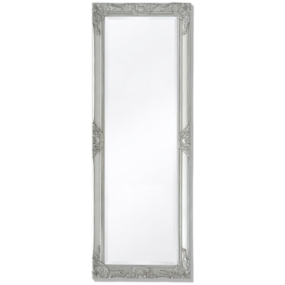 Wall Mirror Baroque Style Silver - 140×50cm