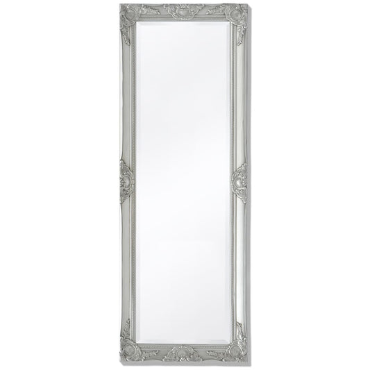 Wall Mirror Baroque Style Silver - 140×50cm