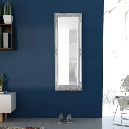 Wall Mirror Baroque Style Silver - 140×50cm