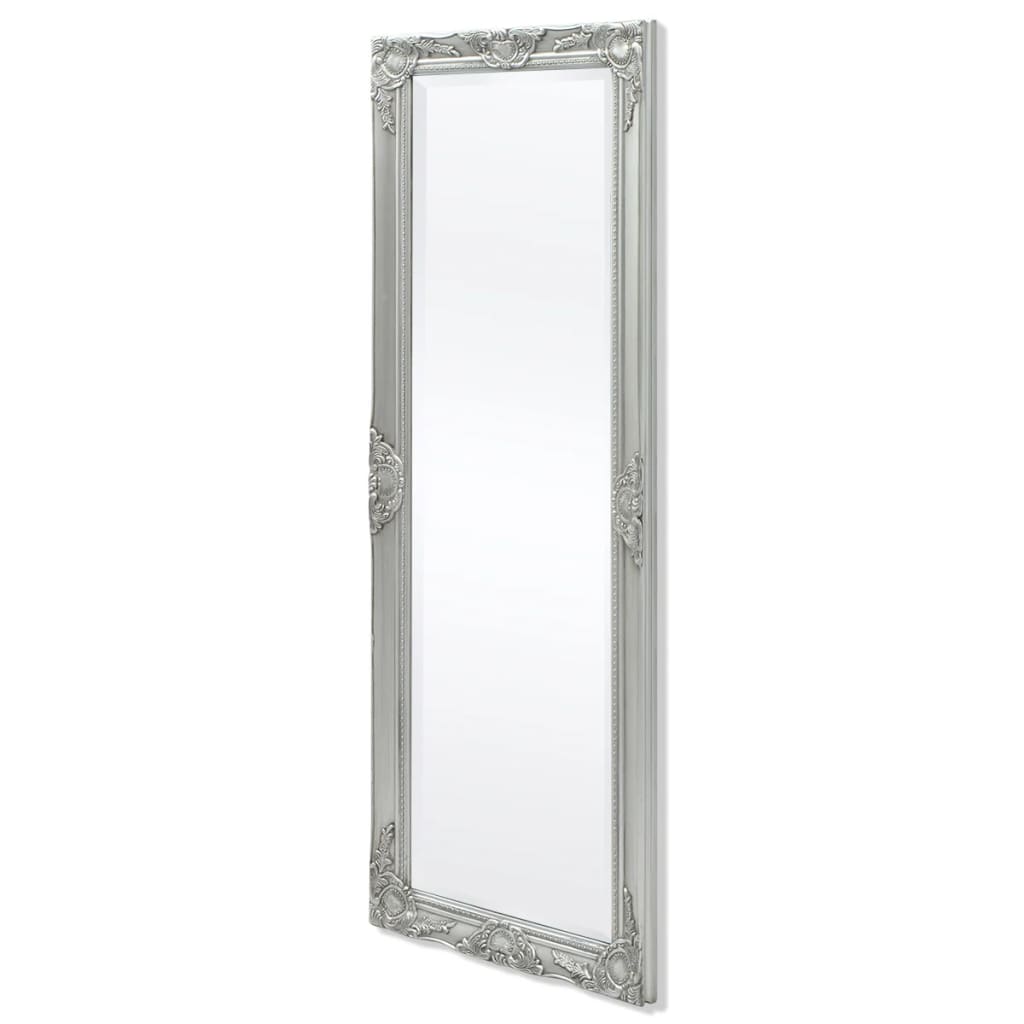 Wall Mirror Baroque Style Silver - 140×50cm
