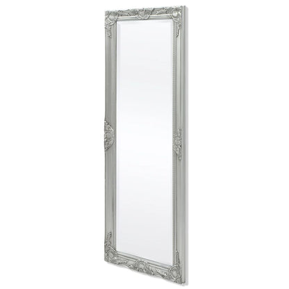 Wall Mirror Baroque Style Silver - 140×50cm