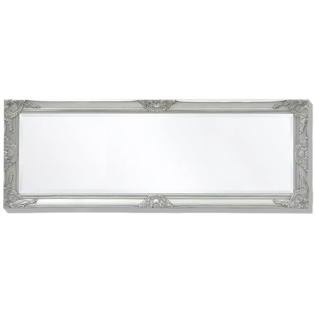 Wall Mirror Baroque Style Silver - 140×50cm